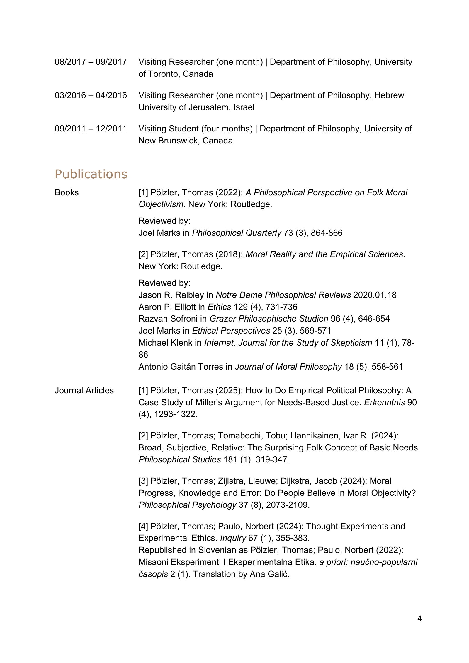 Curriculum vitae of Thomas Pölzler, page 4 of 25