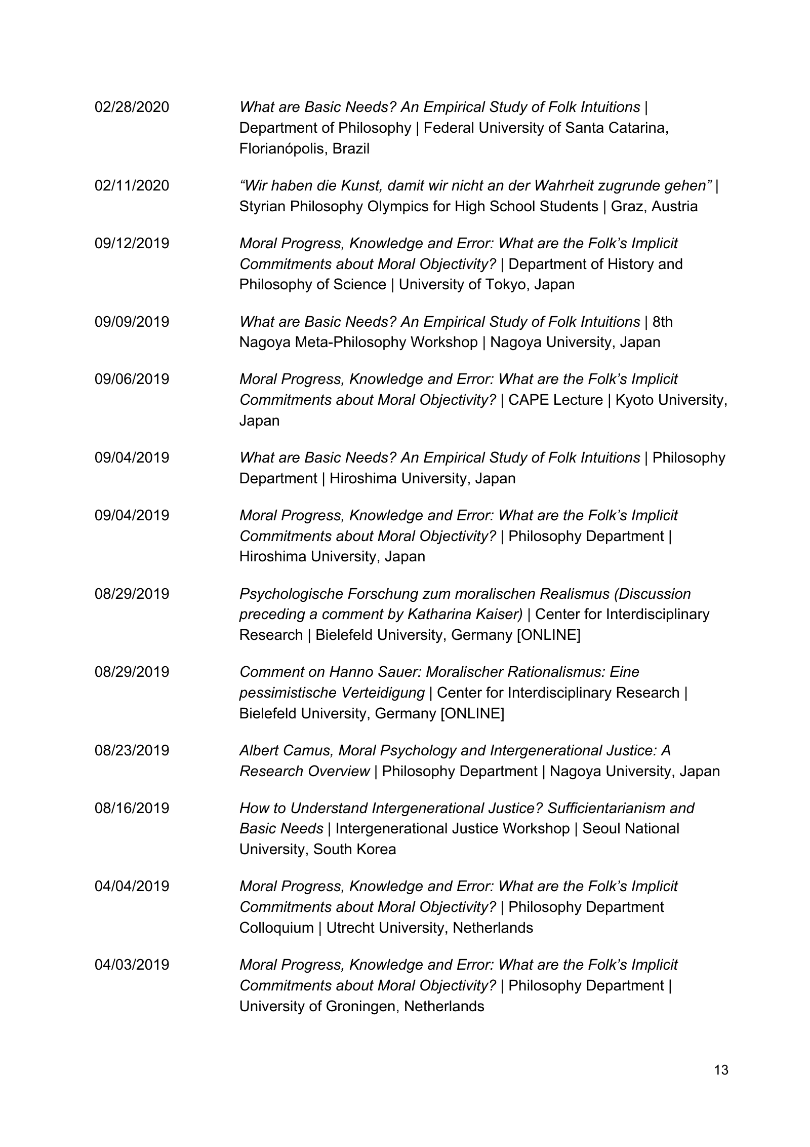 Curriculum vitae of Thomas Pölzler, page 13 of 25